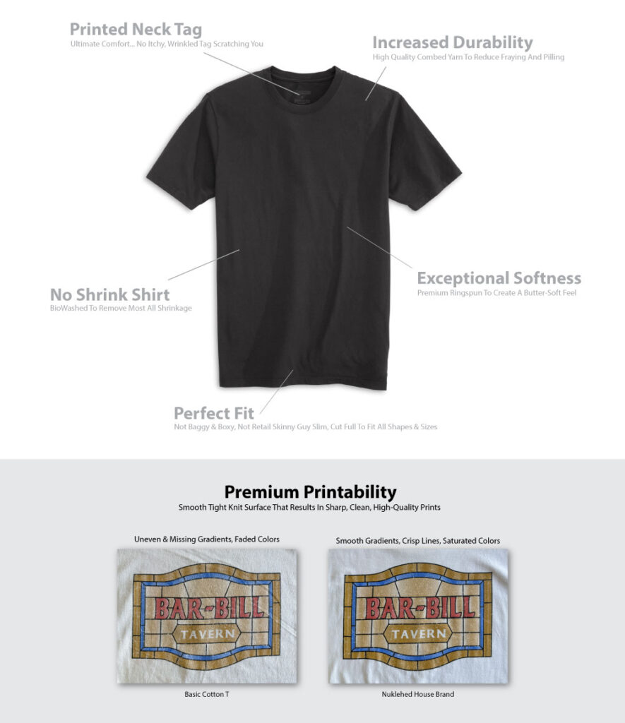 Best quality t-shirt made. Route 75 Imprints house brand t-shirt. Super buttery soft t-shirt that fits nice with little to no shrinkage